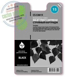 Cactus PR CS-C6615 картридж струйный [HP 15 | C6615DE] черный 42 мл 