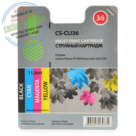 Cactus PR CS-CLI36 картридж струйный [Canon CLI-36 | 1511B001] цветной 11,8 мл 