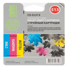 Cactus CS-CL513 картридж струйный [Canon CL-513 | 2971B007] цветной 12 мл 