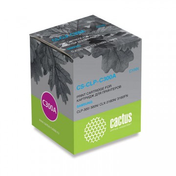 Картридж Cactus CS-CLP-C300A совместимый тонер картридж [Samsung CLP-C300A | ST873A] 1000 стр, голубой
