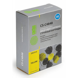 Cactus CS-C4848 картридж струйный [HP 80 | C4848A] желтый 350 мл 