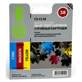 Cactus CS-CL38 картридж струйный [Canon CL-38 | 2146B005] цветной 9 мл 