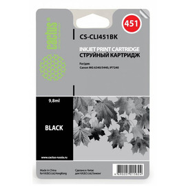 Cactus CS-CLI451BK картридж струйный [Canon CLI-451BK | 6523B001] черный 9,8 мл 