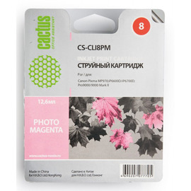 Cactus CS-CLI8PM картридж струйный [Canon CLI-8PM | 0625B001] светло-пурпурный 12 мл 