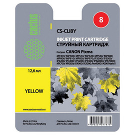 Cactus CS-CLI8Y картридж струйный [Canon CLI-8Y | 0623B024] желтый 12 мл 