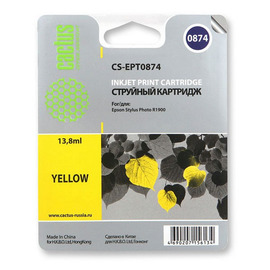 Cactus CS-EPT0874 картридж струйный [Epson T0874 | C13T08744010] желтый 13,8 мл 