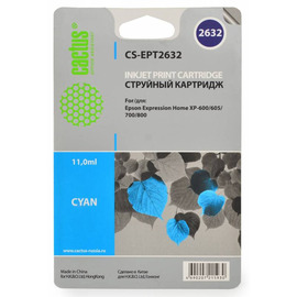 Cactus CS-EPT2632 картридж струйный [Epson 26XL | C13T26324012] голубой 11 мл 