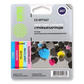 Cactus CS-EPT267 картридж струйный [Epson T027 | C13T02740110] цветной 6,4 мл 