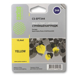 Cactus CS-EPT344 картридж струйный [Epson T0344 | C13T03444010] желтый 15,4 мл 
