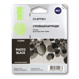 Cactus CS-EPT961 картридж струйный [Epson T0961 | C13T09614010] черный-фото 13 мл 