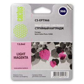 Cactus CS-EPT966 картридж струйный [Epson T0966 | C13T09664010] светло-пурпурный 13 мл 