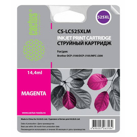 Картридж струйный Cactus CS-LC525XLM пурпурный 16,6 мл