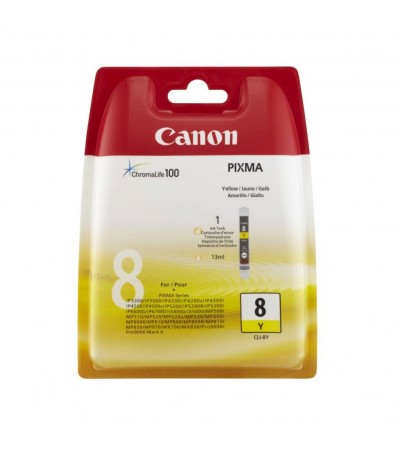 Картридж Canon CLI-8Y | 0623B024 оригинальный струйный картридж Canon [0623B024] 420 стр, желтый