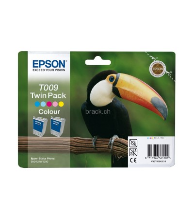 Картридж Epson T009 | C13T00940210 оригинальный струйный картридж Epson [C13T00940210] 2 x 330 стр, цветной