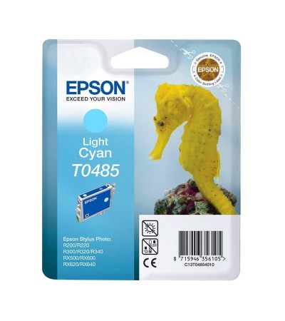 Картридж Epson T0485 | C13T04854010 оригинальный струйный картридж Epson [C13T04854010] 430 стр, светло-голубой