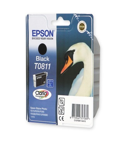 Картридж Epson T0811 | C13T11114A10 оригинальный струйный картридж Epson [C13T11114A10] 480 стр, черный