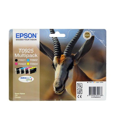 Картридж Epson T0925 | C13T10854A10 оригинальный струйный картридж Epson [C13T10854A10] 250 стр, набор цветной + черный
