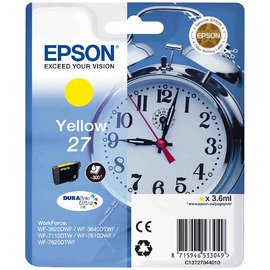 Картридж струйный Epson 27 | C13T27044022 желтый 300 стр