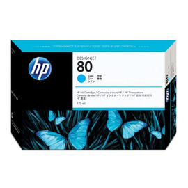 HP 80 | C4872A картридж струйный [C4872A] голубой 175 мл (оригинал) 