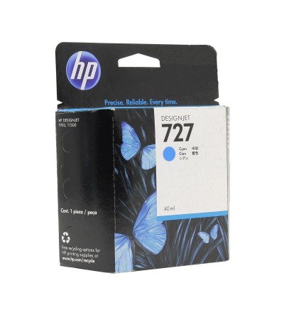 Картридж HP 727 | B3P13A оригинальный струйный картридж HP [B3P13A] 40 мл, голубой
