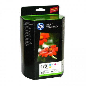 Картридж HP 178 | T9D89HE оригинальный струйный картридж HP [T9D89HE] 290 стр, набор цветной + фотобумага