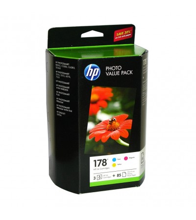 Картридж HP 178 | T9D89HE оригинальный струйный картридж HP [T9D89HE] 290 стр, набор цветной + фотобумага