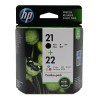 Картридж HP 21 + 22 | SD367AE оригинальный струйный картридж HP [SD367AE] 190 стр, черный + цветной