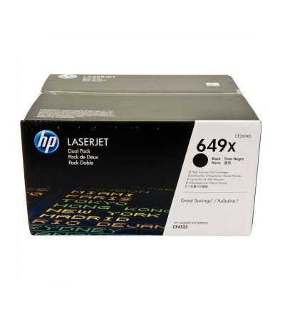 Картридж HP 649X | CE260XD оригинальный лазерный картридж HP [CE260XD] 2 x 17000 стр, черный