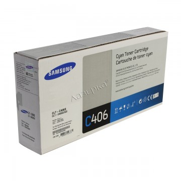 Картридж Samsung CLT-C406S | ST986A оригинальный тонер картридж Samsung [ST986A] 1000 стр, голубой
